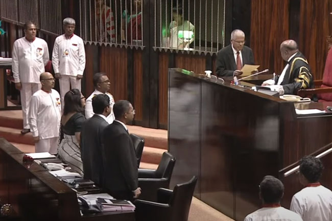 Shanmugam Kugathasan sworn in as Member of Parliament