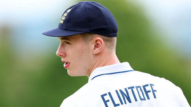 Andrew Flintoffs son Rocky hits century for England U19s