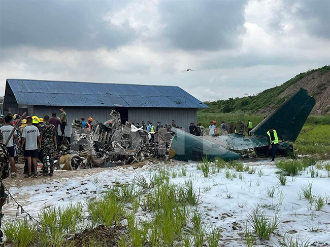 Plane crashes on takeoff in Kathmandu with 19 aboard