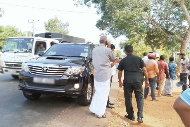MP Sumanthirans vehicle involved in road accident