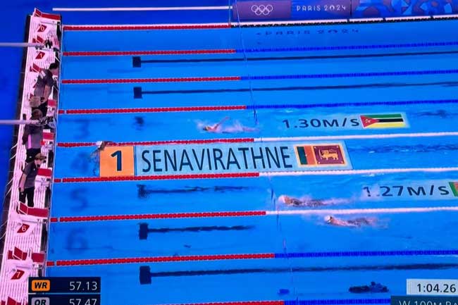   Sri Lankas Ganga Seneviratne places first in Paris Olympics heats