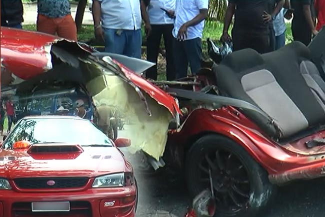 Four injured in car accident near Parliament