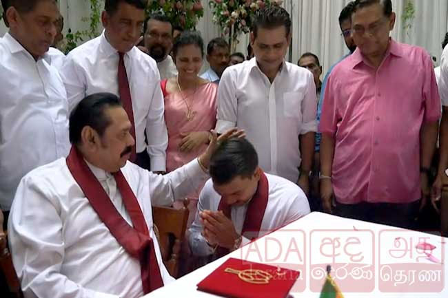 Namal Rajapaksa named Presidential Candidate of SLPP