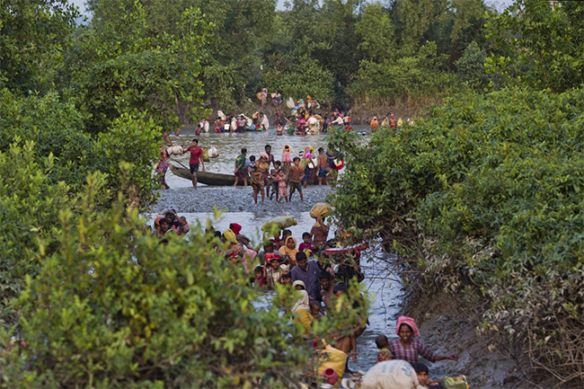 Dozens of Rohingya fleeing Myanmar killed in drone attack