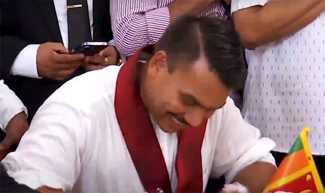 Namal Rajapaksa signs nominations for Presidential Election