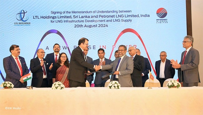 Sri Lankas LTL Holdings and Indias Petronet ink MoU for LNG supply to Sobadhanavi plant