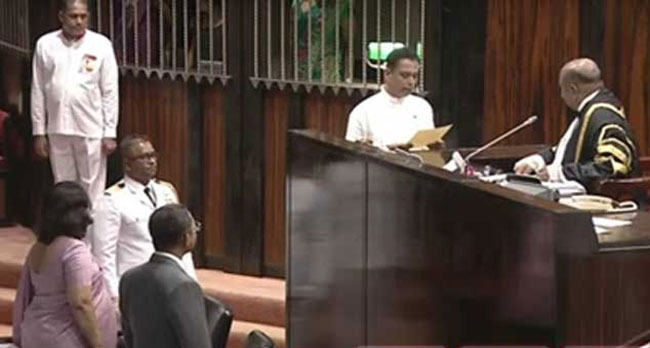 Bandula Lal Bandarigoda sworn in as Member of Parliament