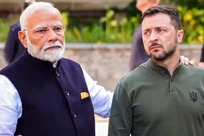 Indias Modi meets Zelensky on historic Ukraine visit, pushes for end to war