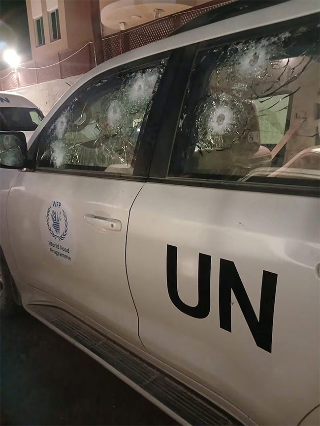 UN food agency suspends staff movement in Gaza after vehicle fired on