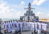 INS Mumbai departs island concluding formal visit