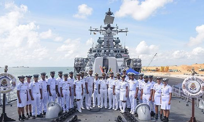 INS Mumbai departs island concluding formal visit