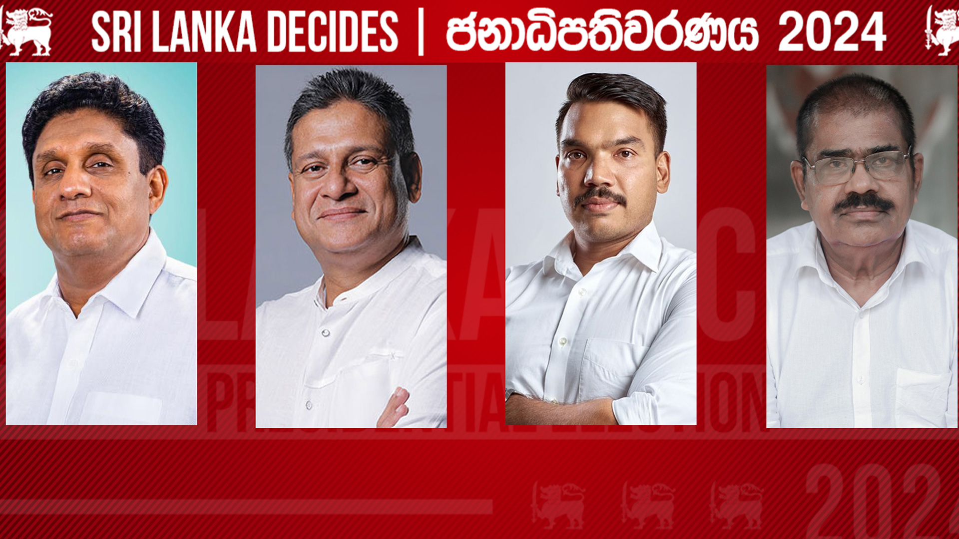 Sajith, Dilith, Namal, and Ariyanethiran set for televised presidential debate today