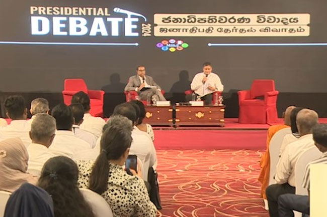 Namal and Sajith a no-show; Only Dilith shows up for first presidential debate 