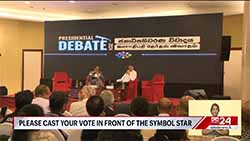 Namal and Sajith a no-show; Only Dilith shows up for first presidential debate (English)