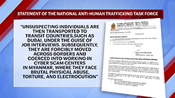 NAHTTF issues urgent warning on cyber scam centers and human trafficking (English)