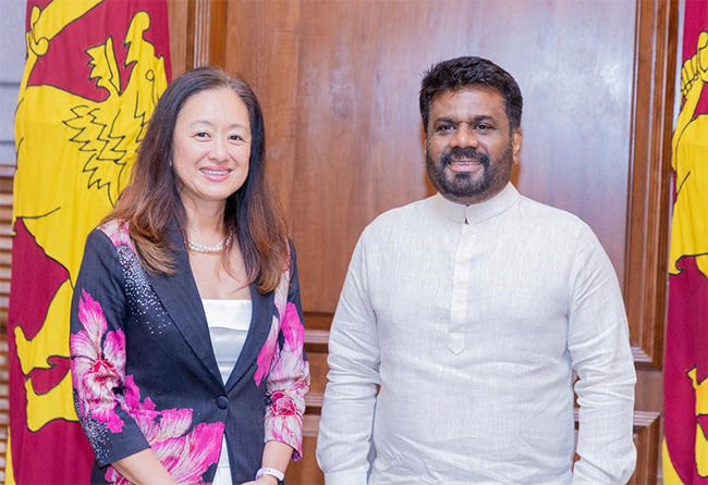 US Ambassador Julie Chung calls on President Dissanayake