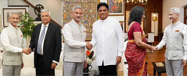 Jaishankar meets Ranil, Sajith and Harini during Sri Lanka visit