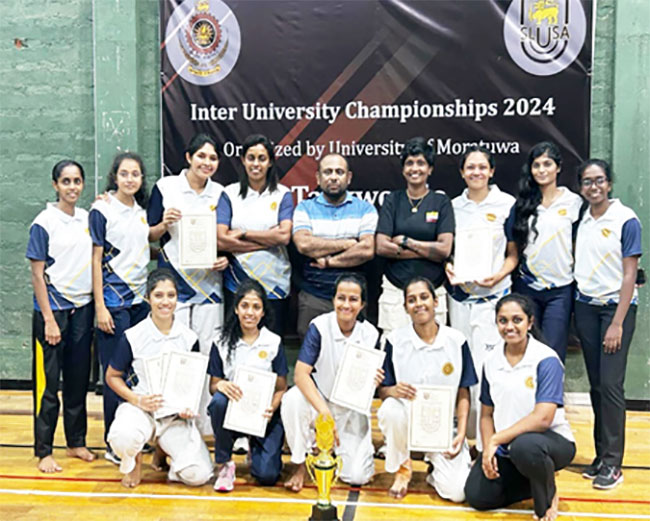 Kelaniya Uni. Girls Taekwondo team clinches title at 2024 Inter-University Championship