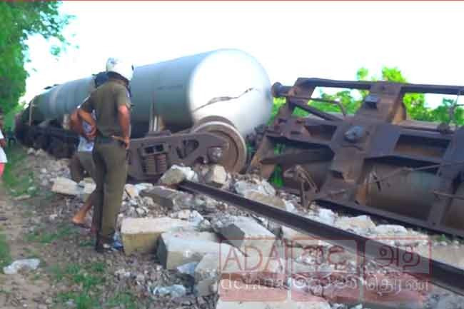 Fuel train derails after colliding with elephant herd