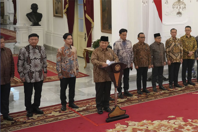 New President Subianto announces Indonesia’s largest-ever Cabinet, with 109 members