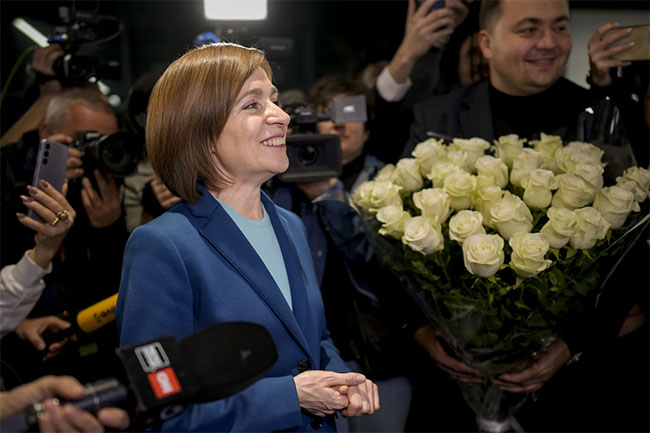 Moldovas pro-Western president wins 2nd term in runoff overshadowed by Russian meddling claims