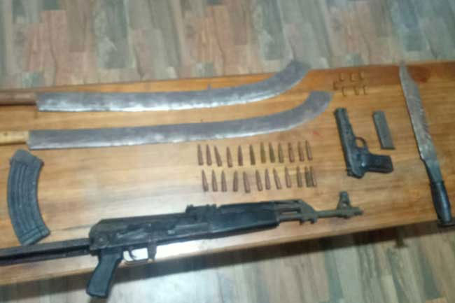 Suspect arrested with weapons including AK-47, pistol and swords