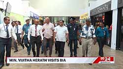 Minister Herath visits BIA; discusses creating special unit for flight delays (English)