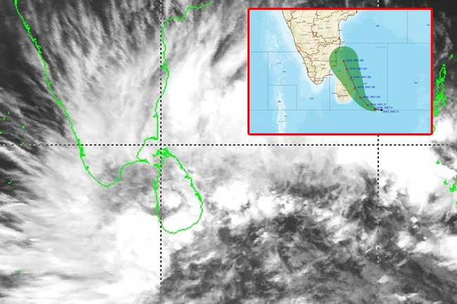 Red warning issued for severe weather as low-pressure area intensifies near Sri Lanka