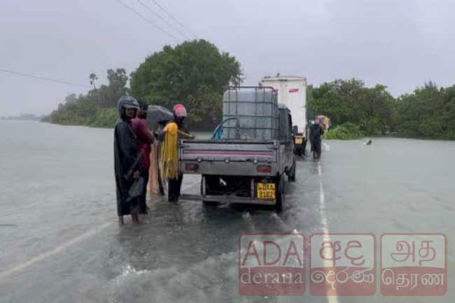 Motorists advised as A-9 main road flooded at Omanthai