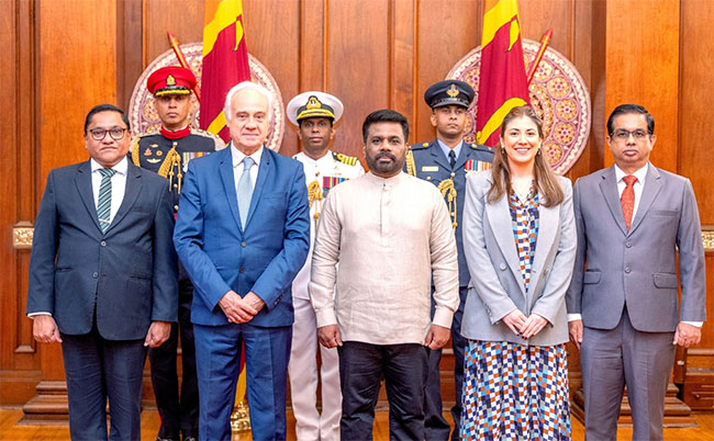 Ten new envoys present credentials to President Dissanayake