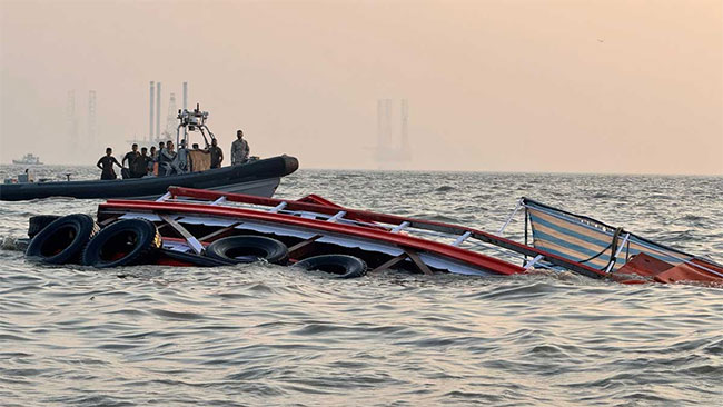 Passenger boat capsizes off Mumbai coast with more than 80 on board