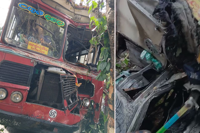 5 injured as bus topples off road in Kadugannawa