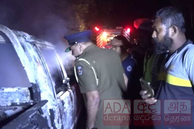 Body found inside burned vehicle in Habarana