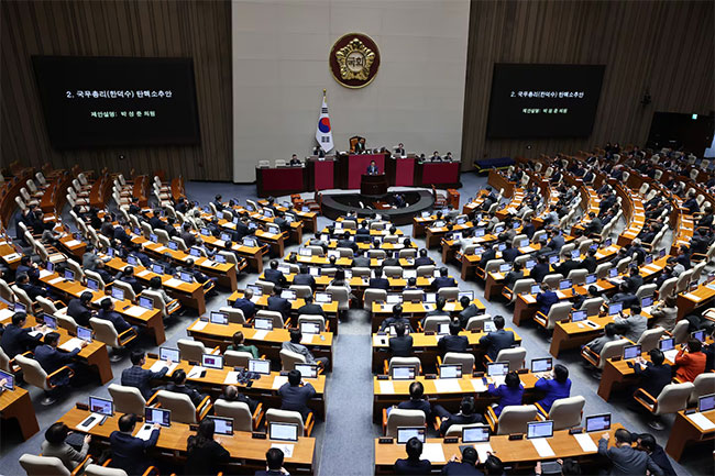 South Korean parliament votes to impeach acting president Han Duck-soo