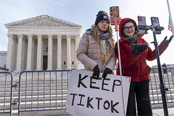 US supreme court issues ruling upholding nationwide ban on TikTok