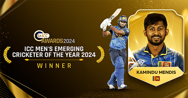 Kamindu Mendis crowned ICC Mens Emerging Cricketer of the Year