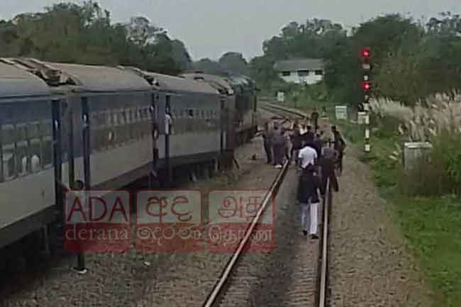 Train derails near Omanthai railway station