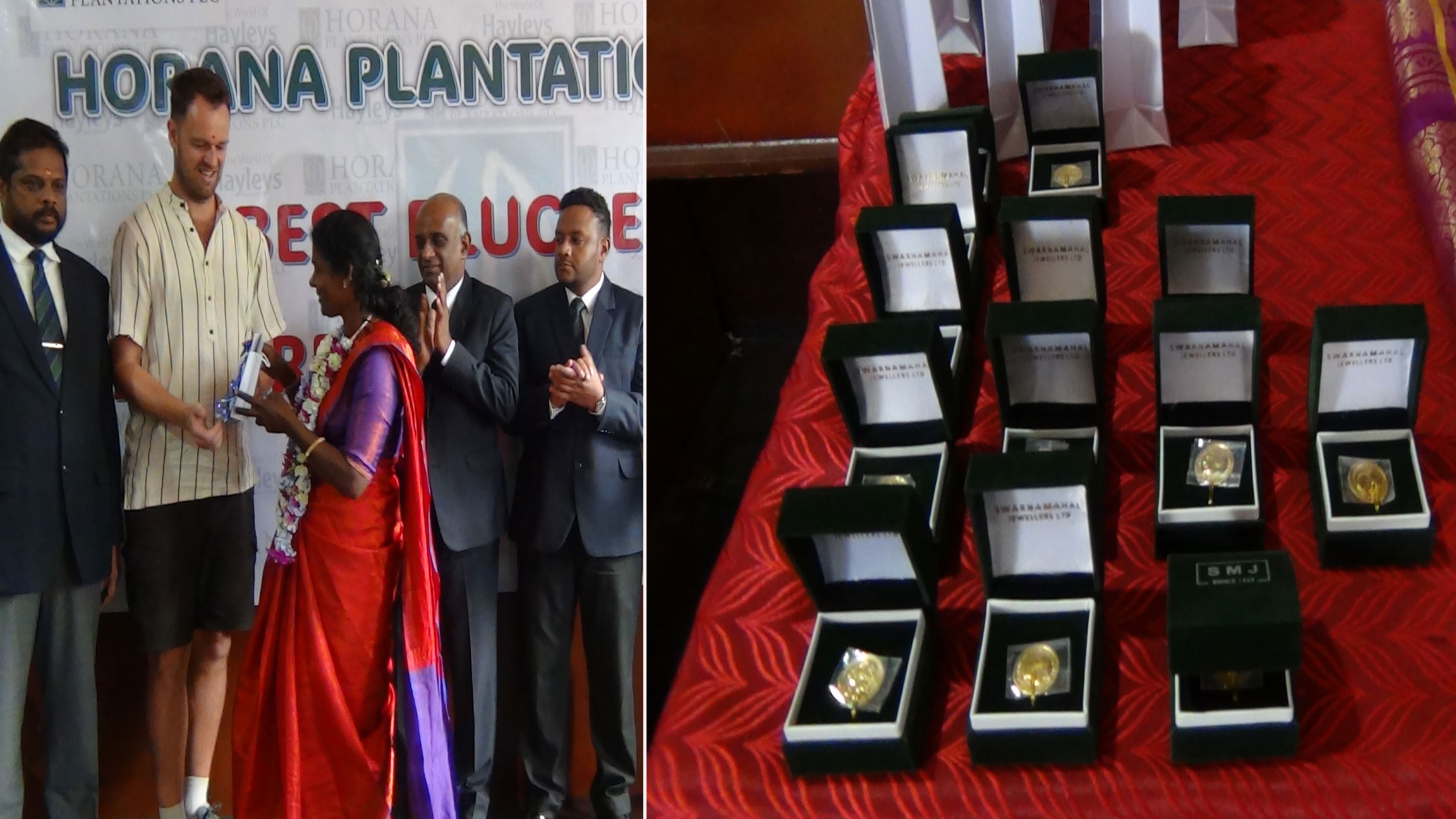 Sri Lankas top tea pluckers honoured with gold coins