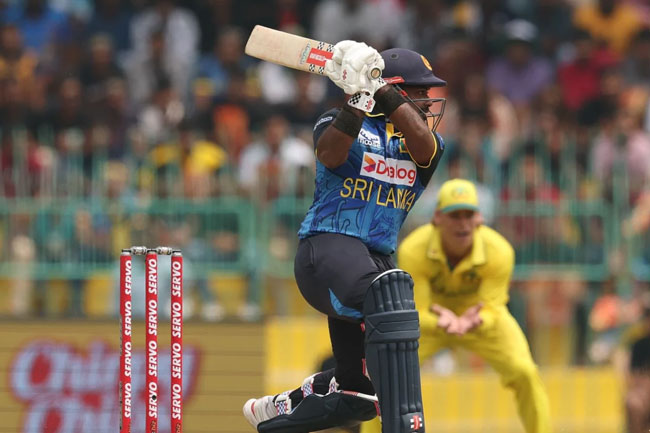 Charith Asalanka hits century during first ODI against Australia