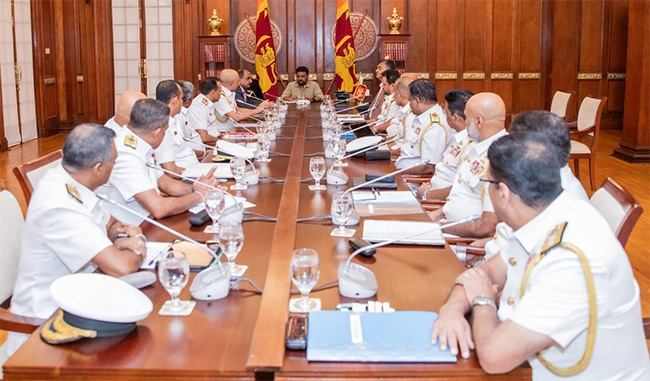 President meets senior Naval officers, discusses security situation