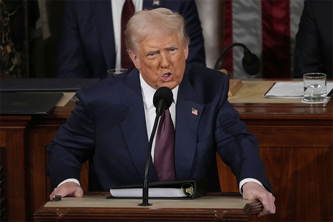 Trump vows to press ahead on reshaping America in speech to Congress