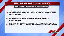 Health professionals launch islandwide strike; postal workers' strike continues (English)