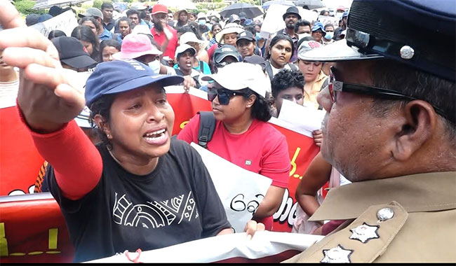 Tense situation during protest near Parliament Roundabout