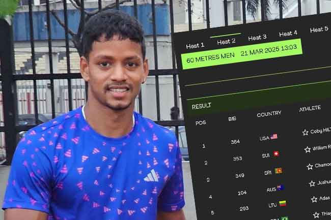 World Indoor Athletics Championship: Sri Lankas Chamod Yodhasinghe qualifies for semifinals 