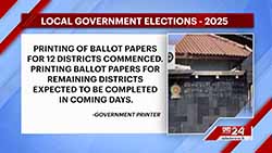 2025 LG Polls: Printing of ballot papers for 12 districts underway (English)