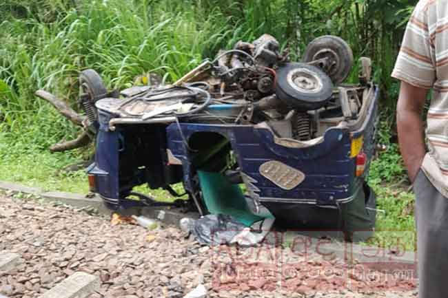 Woman dies as three-wheeler collides with train in Ahangama