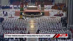 Cardinals set to begin conclave  to elect next pontiff (English)