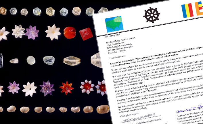 Sri Lanka’s Chief Prelates urge UK govt’s intervention to halt auction of jewels linked to Buddha