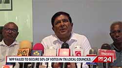 'Votes obtained by NPP in North and East  convey a serious message' - UNP Chairman (English)