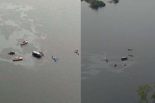 Helicopter crashes into Maduru Oya Reservoir